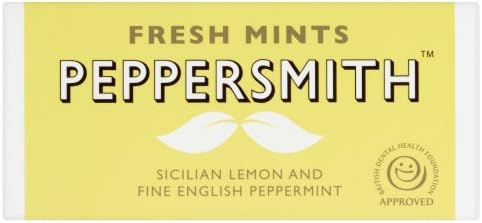 Peppersmith Sicilian Lemon and Fine English Peppermint Fresh Mints 15 g (Pack of 6)