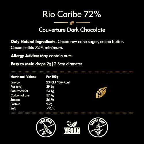 Willie's Cacao - Chef's Ingredient - Chef Drops - Rio Caribe - 150g