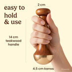 Kansa Wand Ayurveda Foot Massager - Indian Skincare Tool - SWA Kansa Wand for Feet & Face Relazation, Wellness & Detox - Ayurveda Gifts (Single Bowl)