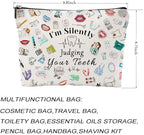 Dentist Gift Dental Gift for Women Makeup Bag Dental Assistant Gift Dental Hygienist Gift Cosmetic Bag Graduation Gift for Dentist Thank You Gift for Her Birthday Retirement Gift
