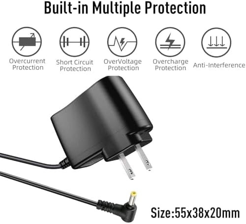 DC 6V Power Adapter for AT&T Vtech S0051V0600040 S005IU0600060 S005IU0600040 U060040D S003GU0600010 SIL LS6115 CL80101 ML17959 CL83207 CL82307 Cordless Phone DC6V Charger (NOT AC6V), 6.6ft Long Cord