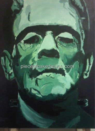 8" Round ~ Frankenstein Color Halloween ~ Edible Cake/Cupcake Topper!!!