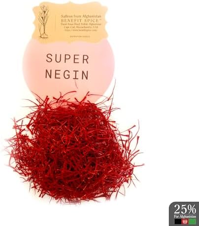 Super Negin Saffron Grade A+ from Afghanistan - 1 Gram Tin