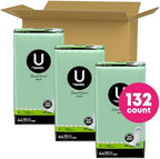 U by Kotex Clean & Secure Maxi Pads, Heavy Absorbency, 132 Count (3 Packs of 44) (Packaging May Vary)