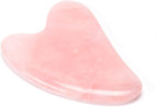 MOBYAT Guasha Stone Jade Board Stone Scraper for Face Neck Back Body 1Pcs (Color : Rose Quartz)