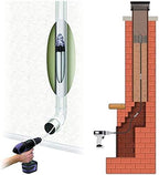 Chimney Cleaning Brush Dryer Duct Cleaner 2-in-1 Kit Fireplace Drier Vent Lint Sweeping Tools 18’ Flexible Rods Rotary System Working with or Without Drill