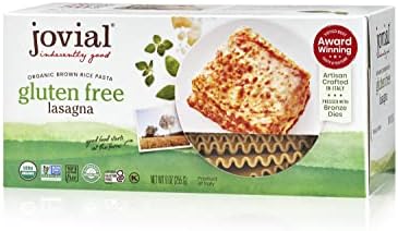 Jovial Organic Gluten Free Brown Rice Pasta, Lasagna, 9 Ounce
