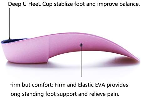 PCSsole 3/4 Orthotics Shoe Insoles High Arch Supports Shoe Insertsfor Plantar Fasciitis, Flat Feet, Over-Pronation, Relief Heel Spur Pain (XL:Men9-11/Women10-12)