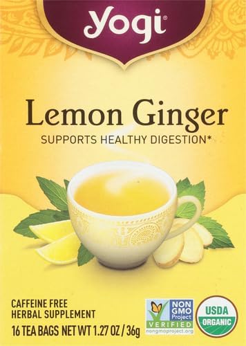 Yogi Tea Lemon Ginger Tea Bags, 16 ct (Pack of 2)