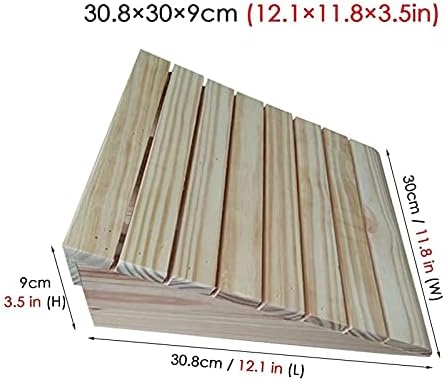 Bu Qi - US Loading Ramps, Threshold Ramp, Door Threshold Ramp Wood, Doorways/Entrance/Curb Ramp for Wheelchair & Scooter, Home Portable Non Slip Wedge Ramp (Size : 30.8x30x9cm)