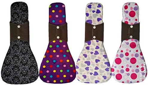 MUMBABY 19pcs Set 1pc Mini Wet Bag +4@8inch +6@10inch +4@12inch + 4@16inch Charcoal Bamboo Mama Cloth/Menstrual Pads/Reusable Sanitary Pads