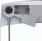 Taylor Digital Scales for Body Weight, Extra High 440 LB Capacity, Unique Blue LCD, Stainless Steel Accents Glass Platform, 12.4 x 12.4 Inches, Clear