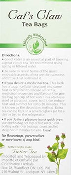 Celebration Herbals Cats Claw Inner Bark, 24 Herbal Tea Bags