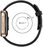 FitTurn Compatible with Oppo watch 41mm & 46mm Watch Band Strap Women/Man Replacement Silicone Wristbands Strap/Bands Color Watch Accessories with Metal Button for Oppo watch (Black, 41mm)