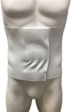 OTC Abdominal Binder, 10-Inch Chest and Rib Panel Support for Men and Women, Elastic, White, 3X-Large