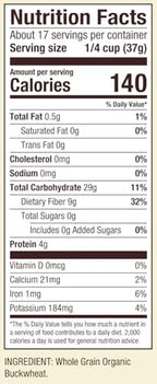 Bob's Red Mill Organic Buckwheat Flour, 22oz (Pack of 4) - Non GMO, Whole Grain, Vegan, Kosher
