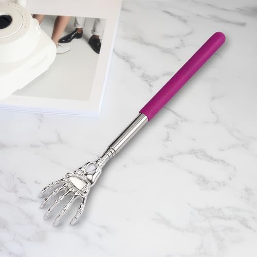 2PCS Stainless Steel Back Scratcher,Portable Retractable Long Reach with Non-Slip Rubber Handle,Ergonomic Design for Arthritis Relief,Travel-Friendly Durable Set