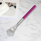 2PCS Stainless Steel Back Scratcher,Portable Retractable Long Reach with Non-Slip Rubber Handle,Ergonomic Design for Arthritis Relief,Travel-Friendly Durable Set