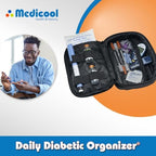 Medicool Daily Diabetic Organizer Portable Insulin Travel Case Large Gel Pack | DDO