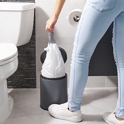 Plasticplace Custom Fit Trash Bags, Compatible with simplehuman Code R (200 Count) White Drawstring Garbage Liners 2.6 Gallon/ 10 Liter 16.5" x 18"