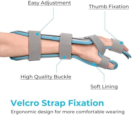 Resting Hand Splint Hand Brace with Finger Support Hand Splint for Pain Relief Carpal Tunnel Wrist Brace Day & Night Support Wrist Guard for Arthritis,Fracture,Sprain,Injury,Tendonitis, 16.5in