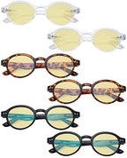 Eyekepper 6 Pairs Blue Light Blocking Readers Oval Computer Reading Glasses Yellow Tinted +1.25