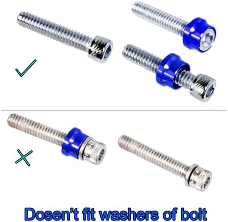 66X Motorcycle Engine Bolt Topper Caps Cover Compatible with for Harley Touring Road Street Glide Twin Cam (Blue)
