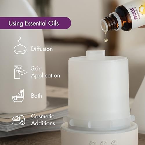 NOW Essential Oils, Peppermint Oil, Invigorating Aromatherapy Scent, Steam Distilled, 100% Pure, Vegan, Child Resistant Cap, 16-Ounce