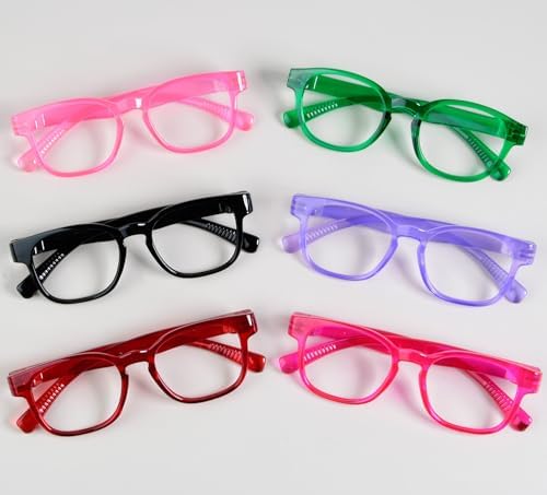 Eyekepper Women's Reading Glasses Metalless Screwless Spring Hinges 6 Pack Ladies Readers Cheaters - Mix +3.25