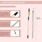 2 Pcs Bracelet Helper Tool, Bracelet Helper to Put on Yourself, Wearing Tool Aid Assistance for Necklace Watch Clasps Zippers Crafts Arthritis Elderly（Silver and Gold