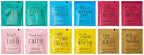 Thoughtfully Gourmet, Tea Affirmations Christian Prayer Gift Set, Includes 6 Flavors of Tea with Bible Verses from Psalms and Other Books to Rejoice, Pack of 90