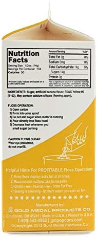 Gold Medal 3218 Banana Flossugar, 3.25 lb Carton Each
