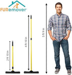FURemover Pet Hair Removal Rubber Broom, 58" Telescopic Handle