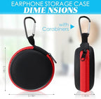 Abbylike 30 Pack Headphone Case Earphone Earbud Headset Carrying Case Holder Hard EVA Headset Travel Pouch Square Storage Bag Cell Phone Accessories Organizer with Hook for Memory Card Chip