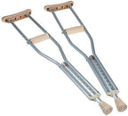 Carex Push Button Aluminum Crutches, Height Adjustable Crutches Adult Size Fits Individuals from 4' 7" to 5'3", Completely Assembled with Crutch Pads, Hand Grips and Crutch Tips, Youth