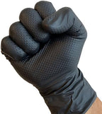 DENCO DISTRIBUTING, INC. GripTensity Diamond Nitrile Gloves - Black 7 MIL - Latex & Powder Free - 10 Boxes