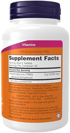 NOW Foods Supplements, TMG Betaine (Trimethylglycine) 1,000 mg, Liver Support*, 100 Tablets