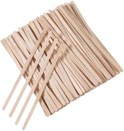 300/600/1200 Pieces Disposable Wood Stick Beauty Spatulas Log Hair Removal Wax Coating and Eyebrow Trimming Wooden Stick (600pcs)