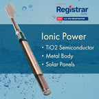 Soladey3 Ionic Toothbrush, Solar Panels and TiO2 Semiconductor, 4 Row Ultra Fine Blue, You can Brush Without Toothpaste