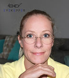 Eyekepper Frameless Reading Glasses Women - Round Rimless Readers Men Silver +1.25