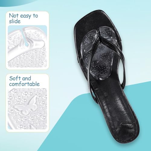 6Pcs Gel Metatarsal Pads for Thong Sandals Toe Protectors, Soft Reusable Forefoot Cushion Inserts for Flip Flop, Self-Adhesive Non Slip Shoe Cushion Inserts for Metatarsal Support Pain Relief