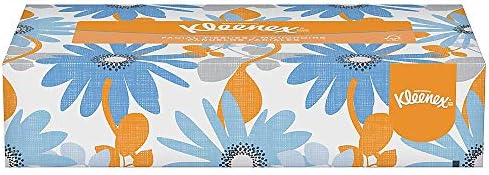 Kleenex 21606BX White Facial Tissue, 2-Ply, White, Pop-Up Box (Box of 125 Tissues)