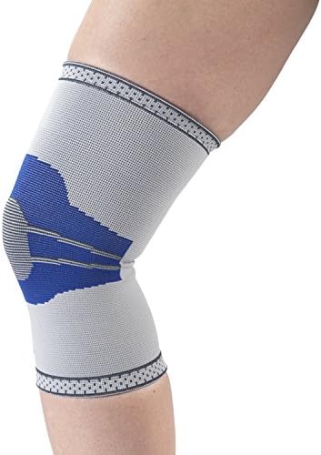 Champion Elastic Knee Support Compression Sleeve, Gray, Medium