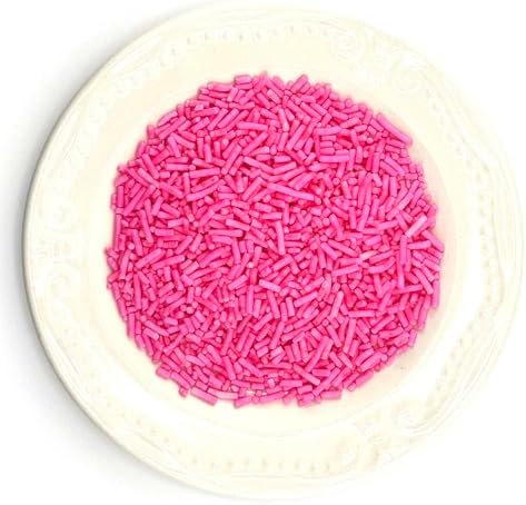 Pink Sprinkles for Baking Cakes, Cupcakes, Cookie Decorations, Ice Cream and Donut Toppings Edible Decorating Baking Supplies - 4 oz package (Pink)