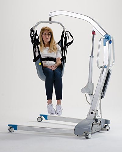 Patient Aid One Piece Patient Lift Sling with Positioning Strap, Comfy Polyester Mesh Fabric Full Body Sling with Lifting Straps, Mobility Aids Transfer Sling Size Medium, Weight Capacity 130-225 lbs