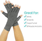 1Pair Soft Arthritis Gloves, Compression Glove for Arthritis for Women and Men,Arthritic Joint Pain Relief, Carpal Tunnel Wrist Support, Fingerless Arthritis Gloves for Computer Typing