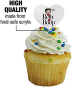 GRAPHICS & MORE Betty Boop Heart Logo Heart Love Cupcake Picks Toppers Decoration Set of 6