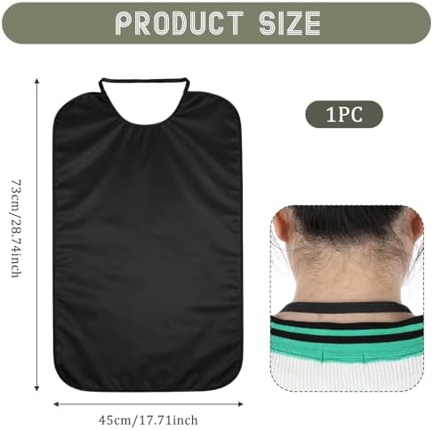 TIESOME 1 Pcs Bibs for Adults, Double Layer Stretchable Adult Bib 28×17 Inch, Reusable Waterproof Washable Clothing Protector, Feeding Bib for Men, Women, Elderly, Senior