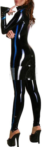 Women Rubber Latex Catsuit Ladies Jumpsuit