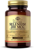 Solgar Yeast-Free Selenium 200 mcg 100 Tablets - Supports Antioxidant & Immune System Health - Non-GMO Vegan Gluten Free Dairy Free Kosher - 100 Servings, Unflavoured, Standard Packaging